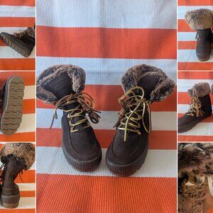 Sperry Torrent Winter Lace-Up Boots, Brown Suede, Women's 8M